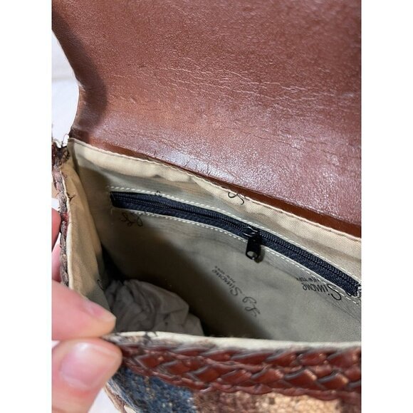 L. J. Simone Kilim wool Aztec SouthwesternTapestry  Purse new - Picture 8 of 15